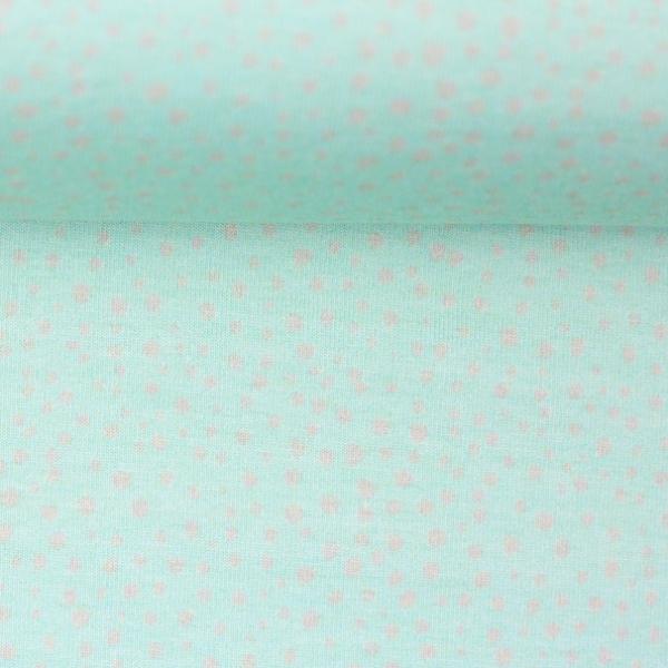 Baumwolljersey Moppi Rabbit by Christiane Zielinski, Kombistoff Pünktchen mint