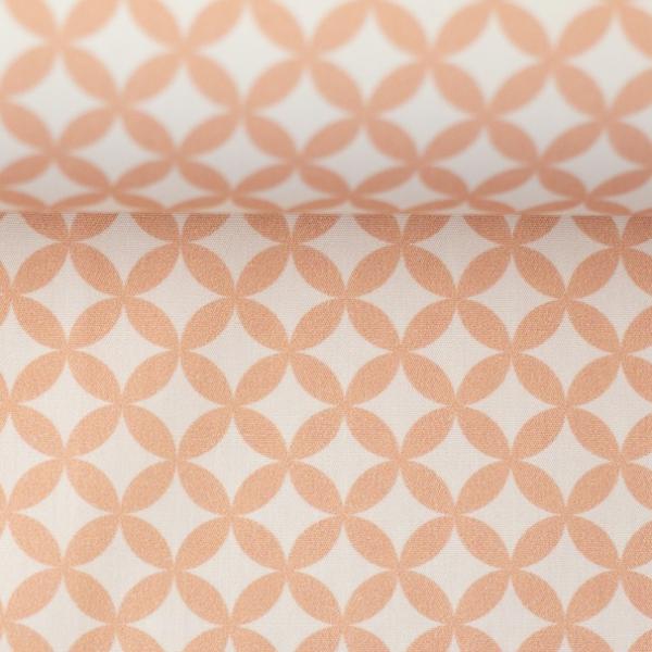 Baumwollstoff Kansas apricot weiß