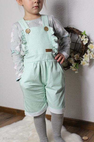 Baumwolljersey Moppi Rabbit by Christiane Zielinski, Kombistoff Pünktchen mint