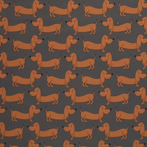 Dekostoff The Happy Canvas Story by Cherry Picking Canvas Dackel
