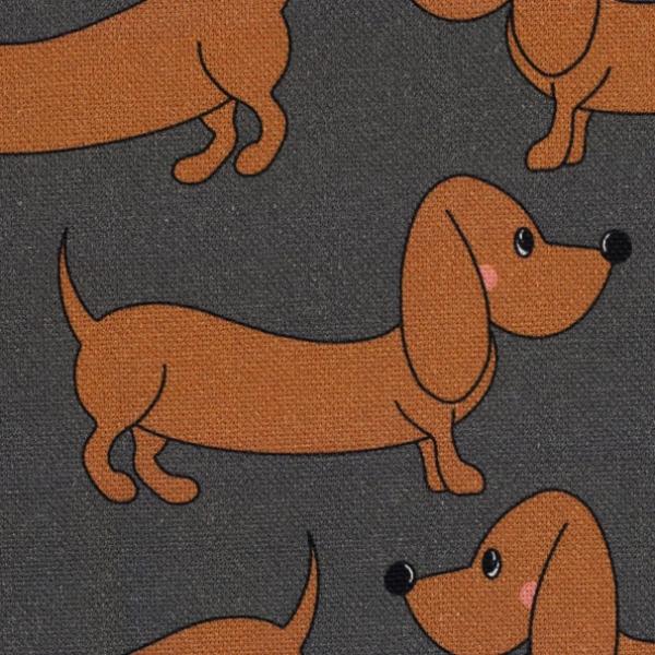 Dekostoff The Happy Canvas Story by Cherry Picking Canvas Dackel