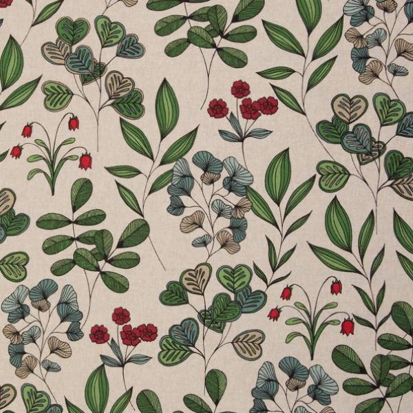 Dekostoff Linde - Blumen