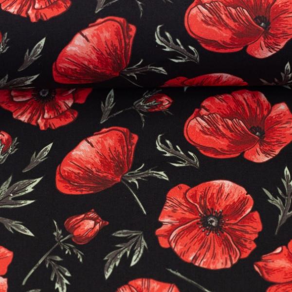 Baumwollstoff TARRENZ Swafing Mohnblumen