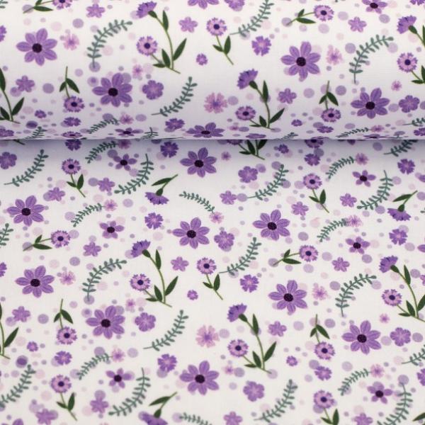 Baumwollstoff TARRENZ Swafing - Blumen lila
