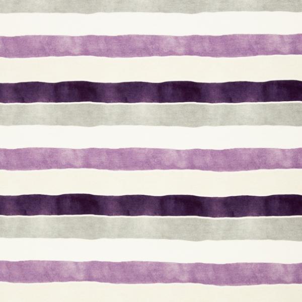 Baumwolljersey Swafing - Cats and dogs by Sabine Marshall - Kombistoff Ringel violett