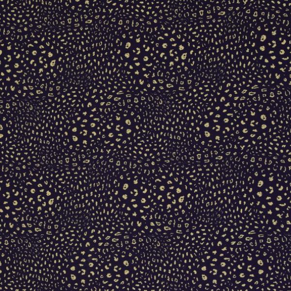 Baumwolljersey Leske Leoprint auf aubergine