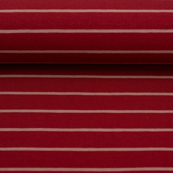 Baumwolljersey Isa Swafing Ringel - Bordeaux