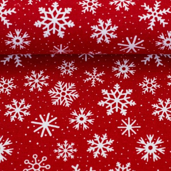 Canvas  Wiebke Swafing - Schneeflocken rot