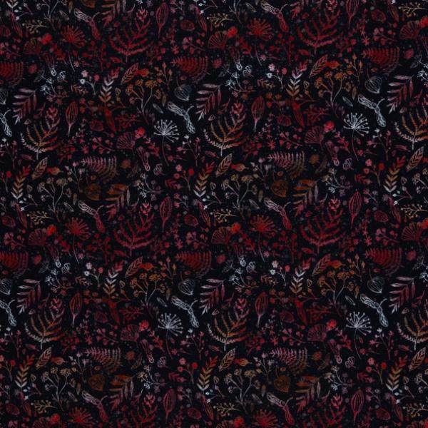 French Terry HERBSTFRÜCHTE by Christiane Zielinski -Swafing- rot