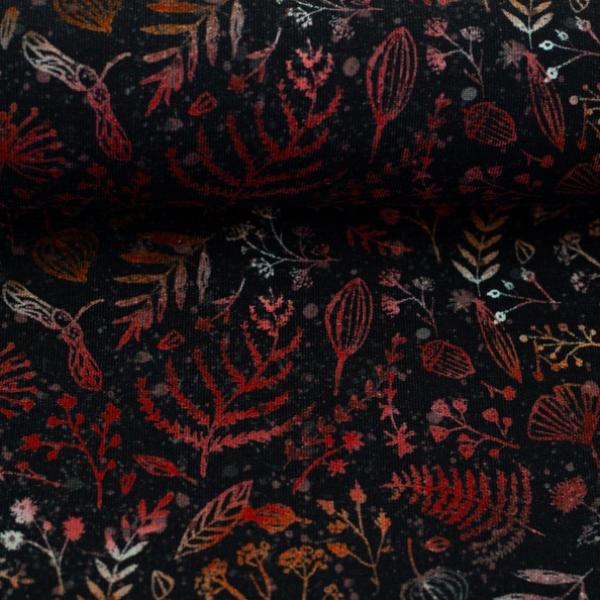 French Terry HERBSTFRÜCHTE by Christiane Zielinski -Swafing- rot