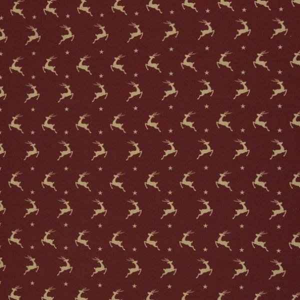 Baumwollstoff BJÖRN Swafing Rentiere Bordeaux