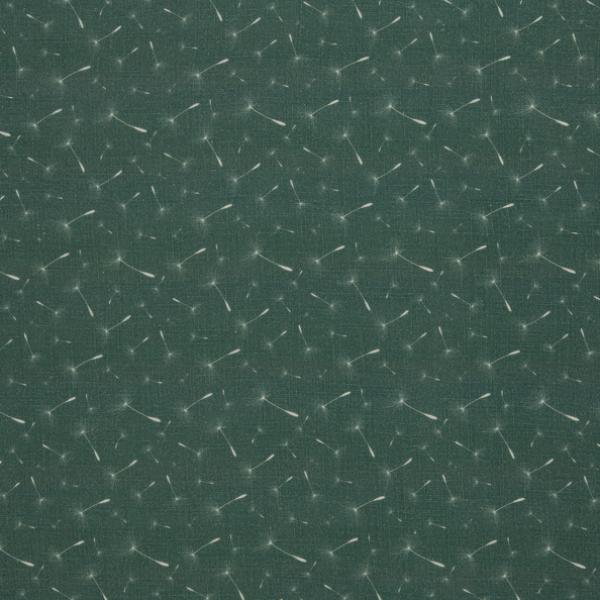 Double Slub Musselin Swafing ADELE Smaragd Pusteblumen