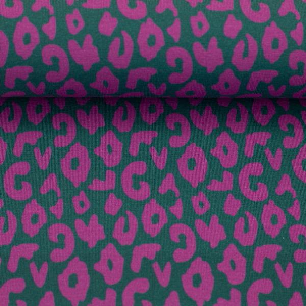 Baumwolljersey Swafing HAPPY LEO by Cherry Picking grün-pink