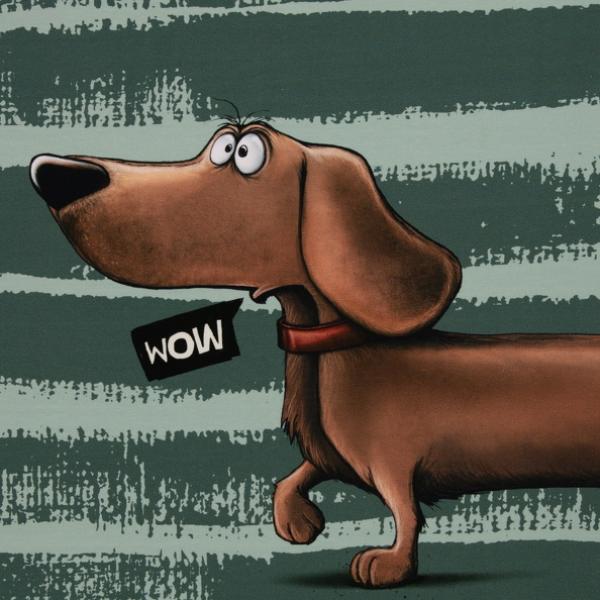 Panel French Terry Swafing Thorsten Berger - Dachshund Bemy
