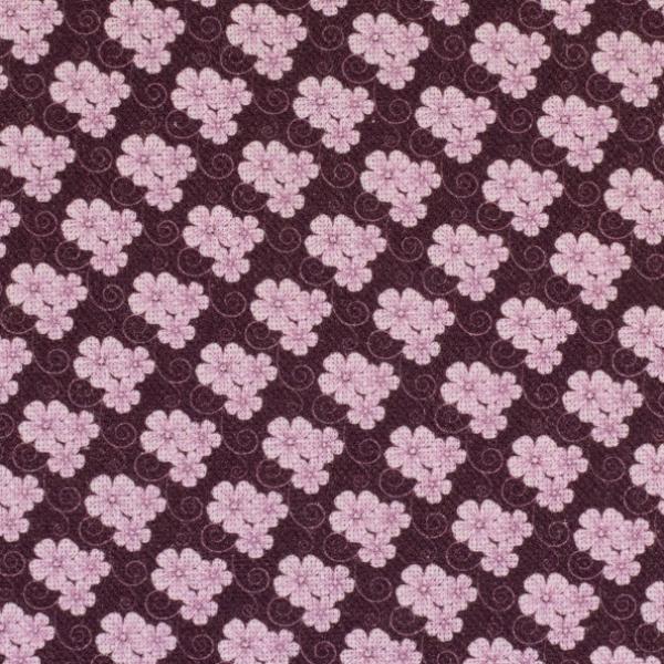 Baumwollstoff ELSE Blumen auf violett