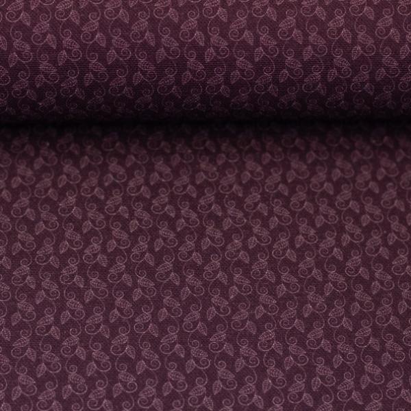 Baumwollstoff ELSE Blumenornamente violett