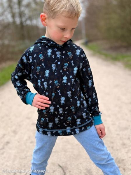 Baumwolljersey HELLO ROBOT BY MRS. MINT Swafing