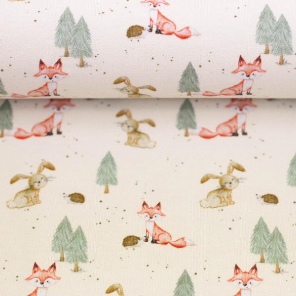 French Terry WALDFREUNDE BY SABINE MARSCHALL Swafing Waldtiere
