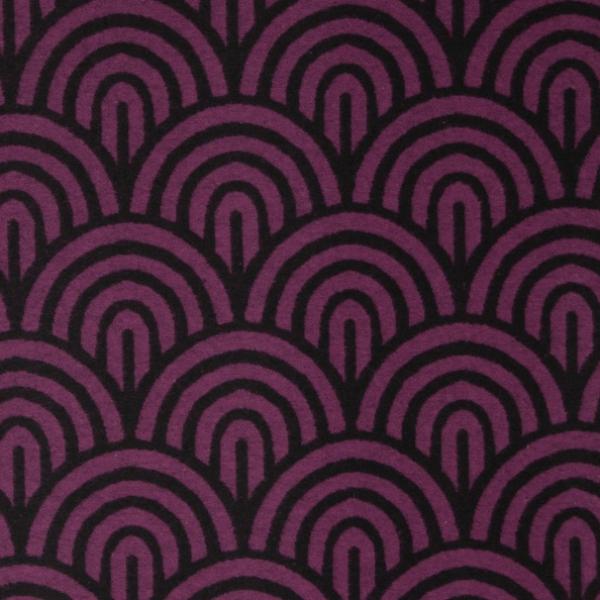 Jacquardjersey EMILY Swafing - schwarz lila