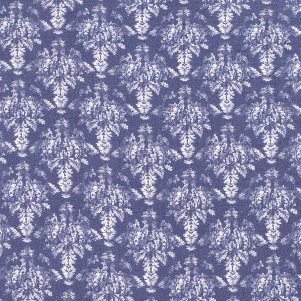 Musselin Ornamente auf rauchblau