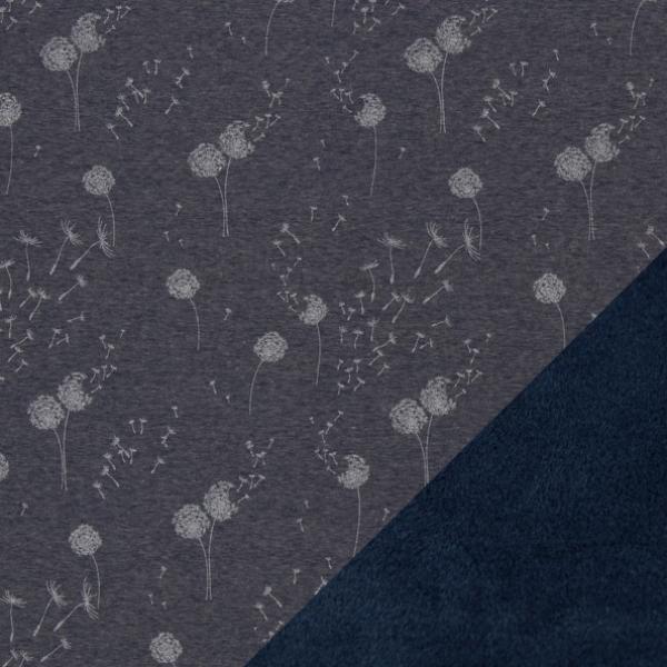Alpenfleece LEAH Swafing Pusteblumen auf rauchblau