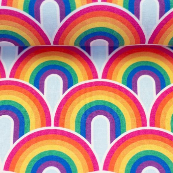 Baumwolljersey Rainbow by lycklig design - Regenbögen