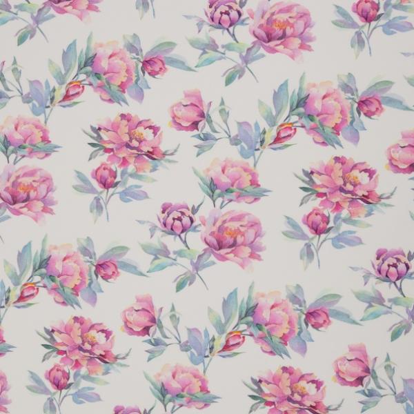 Modal-French Terry Swafing KIRA weiß Pastellblumen