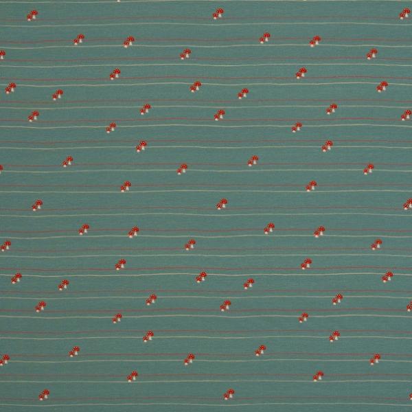 Baumwolljersey Swafing Pilzhausen Pilze und Streifen