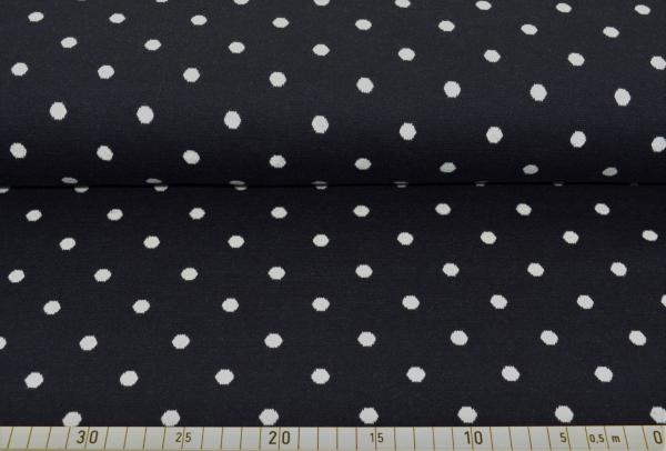 Jacquardjersey PUNKTE auf marine