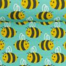 Animal Minis by käselotti, Jersey Baumwolle Bienen auf mint