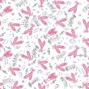 Patchworkstoff Tutus & Toe Shoes by Blank Quilting, Ballerinas, Musiknoten, weiß - Kopie