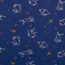 Baumwolljersey JONA Swafing - Hasen blau