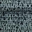 Baumwolljersey ELIAS Swafing, Buchstaben grau