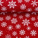 Canvas  Wiebke Swafing - Schneeflocken rot