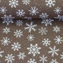 Canvas  Wiebke Swafing - Schneeflocken camel