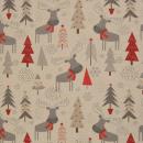 Dekostoff Christmas - Rentiere