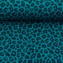 Baumwolljetsey Swafing CLEOPATRA Leo blau türkis