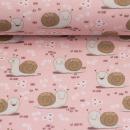 Baumwolljersey Kids by JaTiJu Swafing - Schnecken rosa