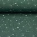 Double Slub Musselin Swafing ADELE Smaragd Pusteblumen