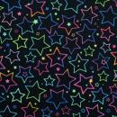 Baumwollstoff TIM Sterne neon