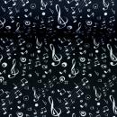 Baumwollstoff TIM Noten und Notenlinien