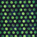 Baumwollstoff Fussball schwarz-grün