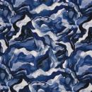 French Terry Swafing JUDITH Blau-weiß